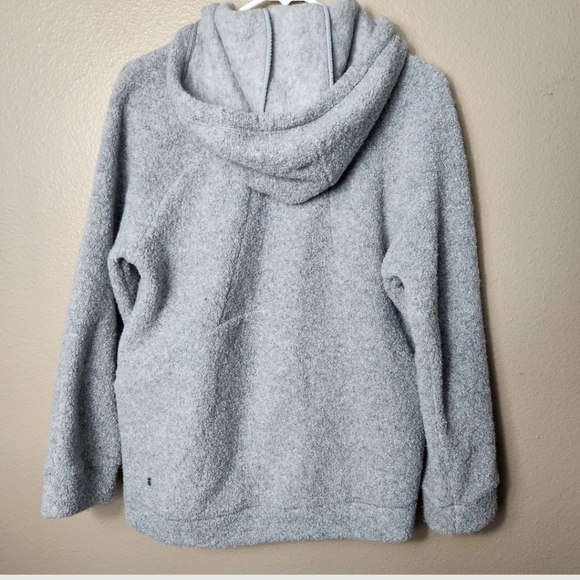 Lululemon So Sherpa Wool Blend Boucle Gray Heather Hooded Zip Jacket-Size 6 - Picture 10 of 11
